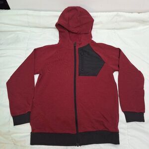 Athletic Works Red and Black L Boys Full Zip Hoodie Jacket